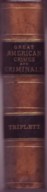 Leather spine with black and gold title